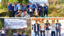 Ketua PDM Kabupaten Garut Dr. Agus Rahmat Nugraha, M.Ag., saat memberikan amanah dalam pembukaan Baitul Arqam PT Surya Garut Abadi di Cisaruni, Cilawu, Garut, Jumat, 21 Agustus 2026.