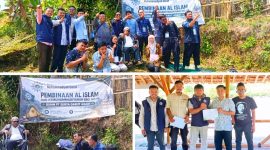 Ketua PDM Kabupaten Garut Dr. Agus Rahmat Nugraha, M.Ag., saat memberikan amanah dalam pembukaan Baitul Arqam PT Surya Garut Abadi di Cisaruni, Cilawu, Garut, Jumat, 21 Agustus 2026.