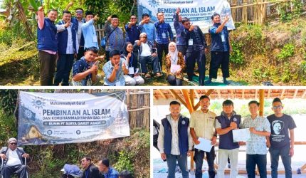 Ketua PDM Garut Agus Rahmat Nugraha membuka Baitul Arqam PT Surya Garut Abadi