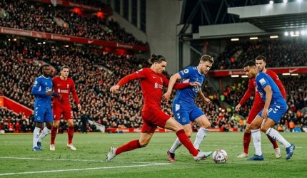 Ilustrasi pertandingan Liverpool melawan Nottingham Forest di Anfield