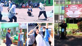 Siswa SMK Muhammadiyah Garut mengikuti rangkaian perlombaan dalam memperingati HUT Kemerdekaan Republik Indonesia ke-81