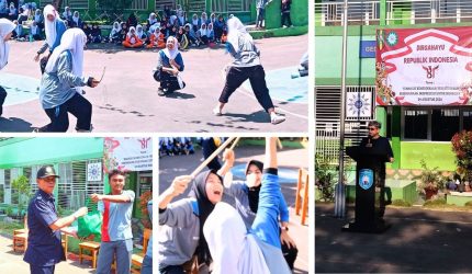Kegiatan lomba HUT RI ke-81 di SMK Muhammadiyah Garut
