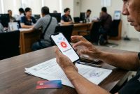 Ilustrasi mengenai pemblokiran rekening dan penundaan transaksi perbankan dalam kasus rekening donasi Pati.
