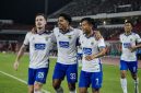 Persib Bandung merayakan kemenangan 3-2 atas Bali United pada laga pamungkas Dewata Challenge Series 2026 di Stadion Kapten I Wayan Dipta, Gianyar, Selasa (18/8/2026). (Ilustrasi Warta Garut)