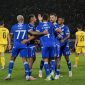 Ilustrasi perayaan gol Persib Bandung dalam laga melawan Sabah FC.