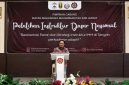 Kepala Kesbangpol Kabupaten Garut, Drs. H. Nurrodhin, M.Si., memberikan sambutan dalam kegiatan Pelatihan Instruktur Dasar Nasional (PIDNAS) IMM Garut di IMDA Garut, Jumat, 7 Agustus 2026.