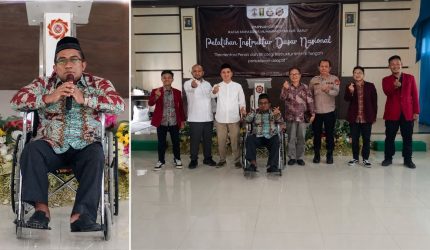Ketua PDM Garut Dr. Agus Rahmat Nugraha memberikan arahan pada PIDNAS IMM Garut tentang pentingnya tindak lanjut kaderisasi.