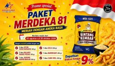 Bintang Kembar menghadirkan Promo Paket Merdeka 81 dengan diskon hingga 9 persen untuk pembelian kombinasi produk tertentu sesuai syarat program.