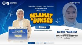 Rosmini, mahasiswi Fakultas MIPA Universitas Garut, meraih Best Oral Presentation dalam SPARKS LLDIKTI Wilayah IV Tahun 2026.