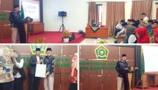 Kepala MAN 1 Garut Drs. H. Sarip Asbuloh, M.PMat., menyampaikan sambutan mewakili madrasah Kabupaten Garut dalam Paturay Tineung Saepulloh, Jumat (21/8/2026).
