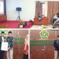 Kepala MAN 1 Garut Drs. H. Sarip Asbuloh, M.PMat., menyampaikan sambutan mewakili madrasah Kabupaten Garut dalam Paturay Tineung Saepulloh, Jumat (21/8/2026).