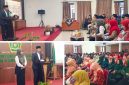 Dr. H. Saepulloh menyampaikan pesan dalam acara Paturay Tineung menjelang perpindahan tugas dari Kepala Kemenag Garut ke Kemenag Kuningan. Jumat, (21/8/2026)