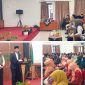 Dr. H. Saepulloh menyampaikan pesan dalam acara Paturay Tineung menjelang perpindahan tugas dari Kepala Kemenag Garut ke Kemenag Kuningan. Jumat, (21/8/2026)
