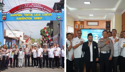 Tim Penilai Polda Jabar saat menilai Kampung Tertib Lalu Lintas di Pananjung Garut