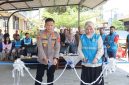 Polres Garut bersama PLN UP3 Garut meresmikan SPKLU di lingkungan Mapolres Garut, Kamis (27/8/2026).