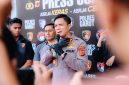 Kapolres Garut AKBP Niko N. Adi Putra menyampaikan penanganan kasus dugaan bullying dan kekerasan terhadap pelajar, Kamis, 10 September 2026.