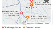 Titik lokasi Aksi buruh di Jakarta pada Kamis, 24 September 2026 (google maps)