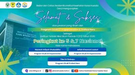 Mahasiswa Program Studi D3 Keperawatan dan Profesi Ners Institut Kesehatan Karsa Husada Garut meraih prestasi pada Nilai Ukom Periode 3 Tahun 2026, termasuk peringkat ke-5 dan ke-7 nasional. Garut, 2026.