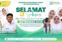 MAN 1 Garut meraih dua prestasi dalam EXTRANAS 2026 melalui kategori Stand Expo Tematik dan Video Profil Keterampilan.