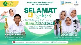 MAN 1 Garut meraih dua prestasi dalam EXTRANAS 2026 melalui kategori Stand Expo Tematik dan Video Profil Keterampilan.