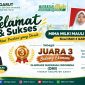 Mima Milki Mauli Maqbil, siswi MAN 3 Garut, meraih Juara 3 bidang Ekonomi pada OMI Kemenag 2026 tingkat Kabupaten Garut.