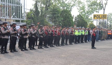 Pengamanan nobar Persib vs Persija oleh Polres Garut