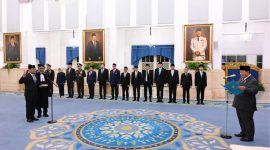Suahasil Nazara dilantik sebagai Menteri Keuangan menggantikan Purbaya Yudhi Sadewa pada 14 September 2026. (FB: Kementerian Sekretariat Negara RI)