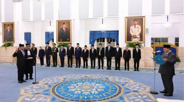 Suahasil Nazara dilantik sebagai Menteri Keuangan menggantikan Purbaya Yudhi Sadewa pada 14 September 2026. (FB: Kementerian Sekretariat Negara RI)