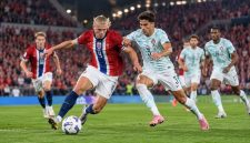 Pemain Norwegia dan Portugal berduel dalam pertandingan UEFA Nations League 2026/2027 di Ullevaal Stadion, Oslo, Minggu (27/9/2026) waktu setempat (ilustrasi Warta Garut)
