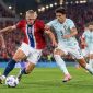Pemain Norwegia dan Portugal berduel dalam pertandingan UEFA Nations League 2026/2027 di Ullevaal Stadion, Oslo, Minggu (27/9/2026) waktu setempat (ilustrasi Warta Garut)