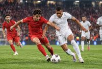 Ilustrasi pertandingan Turki vs Prancis dalam UEFA Nations League 2026/2027 setelah Prancis menang 1-0 melalui gol Kylian Mbappe