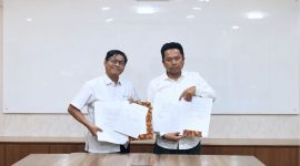 Penandatanganan perjanjian kerja sama antara Universitas Garut dan Klinik Utama Dr. H. A. Rotinsulu Garut di Ruang Rapat Gedung Rektorat Universitas Garut, Kamis, 3 September 2026.