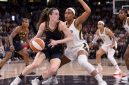 Las Vegas Aces defeated Indiana Fever 102-85 in Game 1 of the 2026 WNBA Playoffs first round.(illustration)