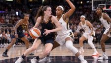 Las Vegas Aces defeated Indiana Fever 102-85 in Game 1 of the 2026 WNBA Playoffs first round.(illustration)