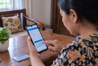 Ilustrasi masyarakat memeriksa status bantuan sosial melalui portal resmi Cek Bansos Kemensos.