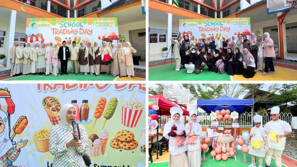 Wakil Bupati Garut Putri Karlina memberikan motivational speech kepada siswa saat School Trading Day SD IT Al Mashduqi Garut, Rabu (30/9/2026).