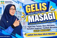 Ilustrasi kegiatan membaca bersama untuk menumbuhkan budaya literasi siswa MTsN 1 Garut.