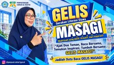 Ilustrasi kegiatan membaca bersama untuk menumbuhkan budaya literasi siswa MTsN 1 Garut.