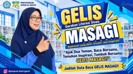 Ilustrasi kegiatan membaca bersama untuk menumbuhkan budaya literasi siswa MTsN 1 Garut.