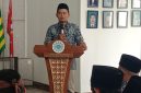 Sekretaris Majelis Dikdasmen dan PNF PDM Garut Fahrurroji Firman Al Fajar menyampaikan pembinaan dalam kegiatan Guru ISMUBA dan Pembentukan MGMP Guru ISMUBA di Gedung Dakwah Muhammadiyah Garut, Kamis (1/10/2026).