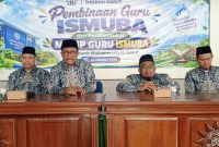 Ketua Pimpinan Daerah Muhammadiyah Garut Dr. Agus Rahmat Nugraha, M.Ag., menyampaikan arahan dalam kegiatan Pembinaan Guru ISMUBA dan Pembentukan MGMP Guru ISMUBA di Gedung Dakwah Muhammadiyah Garut, Kamis (1/10/2026)