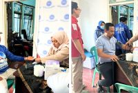 DPC Partai Demokrat Kabupaten Garut menggelar kegiatan donor darah bersama PMI Kabupaten Garut di Kantor DPC Partai Demokrat, Desa Jayaraga, Kecamatan Tarogong Kidul, Rabu (14/10/2026).
