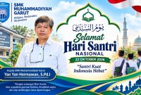 Ucapan Hari Santri Nasional 22 Oktober 2026 dari Kepala SMK Muhammadiyah Garut, Yan Yan Hermawan, S.Pd.I.