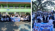 Murid SMK Muhammadiyah Garut mengikuti upacara Hari Santri Nasional tingkat Kabupaten Garut, Kamis, 22 Oktober 2026.