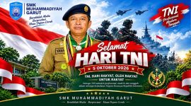 Kepala SMK Muhammadiyah Garut Yan Yan Hermawan menyampaikan ucapan dan harapan untuk TNI pada HUT ke-81, 5 Oktober 2026