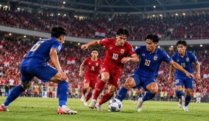 Timnas Indonesia menghadapi Thailand pada final FIFA ASEAN Cup 2026 di SUGBK
