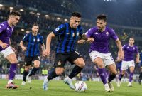 Ilustrasi duel Inter Milan melawan Fiorentina menjelang pertandingan pekan kedelapan Serie A 2026/2027 di Stadion San Siro, Minggu (25/10/2026).
