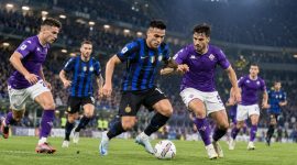 Ilustrasi duel Inter Milan melawan Fiorentina menjelang pertandingan pekan kedelapan Serie A 2026/2027 di Stadion San Siro, Minggu (25/10/2026).