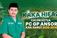 Kaka Hifaz Umar, kader Gerakan Pemuda Ansor sekaligus penggerak pemuda Garut, menjelang Konfercab GP Ansor Kabupaten Garut.