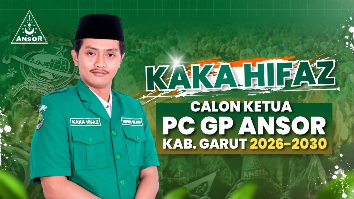 Kaka Hifaz Umar, kader Gerakan Pemuda Ansor sekaligus penggerak pemuda Garut, menjelang Konfercab GP Ansor Kabupaten Garut.